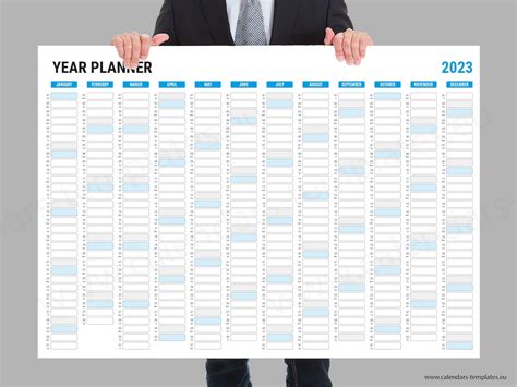 2023 Full Year Calendar Annual Wall Planner Chart Home Office Planner
