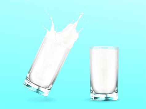 Milk In Glass With Splash White Dairy Drink Vector Art At Vecteezy