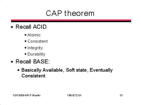 The cap theorem 3 states that in a distributed data store only two out of the three following. CAP theorem