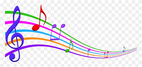 Chromatic Musical Notes Typography No Background Music Bars Clipart