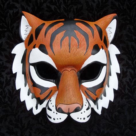 Bengal Tiger Mask Handmade Original Limited Edition Leather