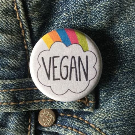 Vegan Button Vegan Pin Pro Animal Rights Button Etsy Uk Vegan