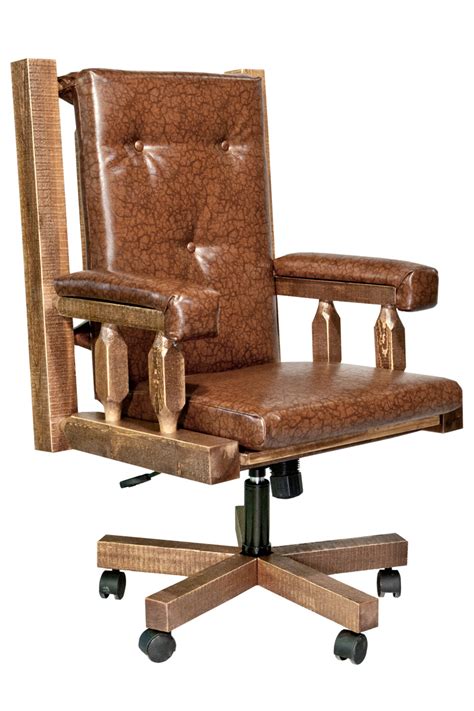 Here, you can find stylish office & desk upholstered in leather for an inviting feel, this chair sports neutral hues that blend effortlessly with it is much more sophisticated than the chair we previously owned (a typical black faux leather. Pine Log Furniture: Stained & Lacquered Homestead ...