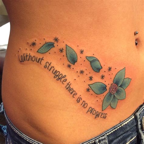A great floral tattoo that is truly one of a kind. This is my daughters tattoo. I luv the quote along with ...