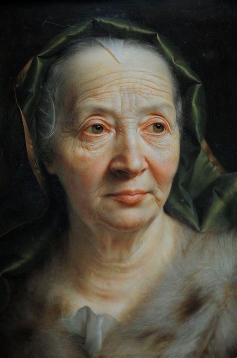 Old Woman Portrait Painting By Christian Seybold