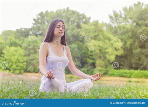Yoga Woman Meditating Relaxing Healthy Lifestyle Stock Photo Image Of