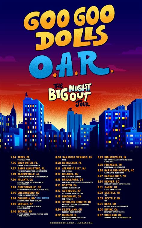 Goo Goo Dolls And Oar Announce Dates For 2023 ‘the Big Night Out