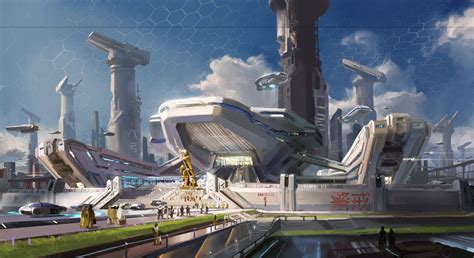 Jay Wong Sci Fi Architecture Concept Art World Sci Fi City