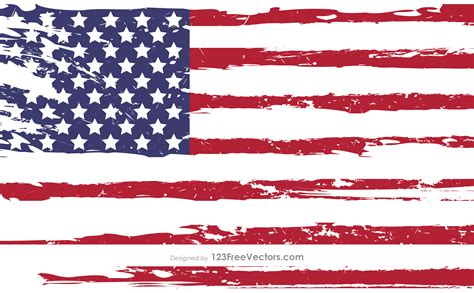 Free american flag vector download in ai, svg, eps and cdr. Grunge American Flag Vector