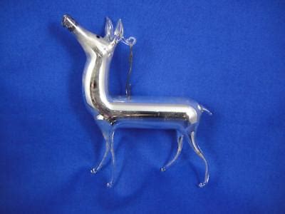 Vintage Germany Blown Mercury Glass Figural Deer Christmas Tree Ornament Antique Price Guide