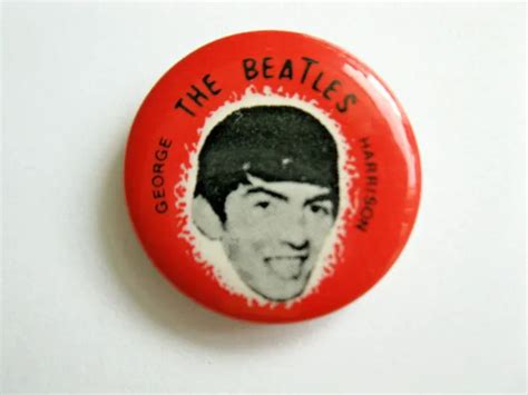 The Beatles George Harrison Vintage 1974 Button Pin Chicago Usa 24
