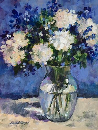 Daily Paintworks Original Fine Art Nancy F Morgan Blue Flower