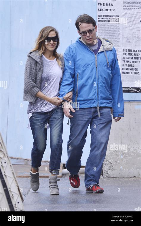 sarah jessica parker and her husband matthew broderick walk their daughters to school featuring