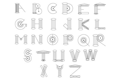 Free Printable Architectural Alphabet Letters Free Printable Templates