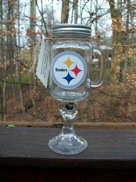 Redneck Steelers Mug Steelers Fan Pittsburgh Steelers Mason Jar Wine