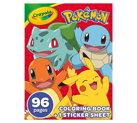 Pokémon Coloring Book With Stickers 96 Pages Crayola