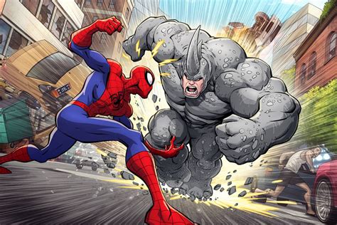 Spider Man Vs Rhino By Patrickbrown On Deviantart