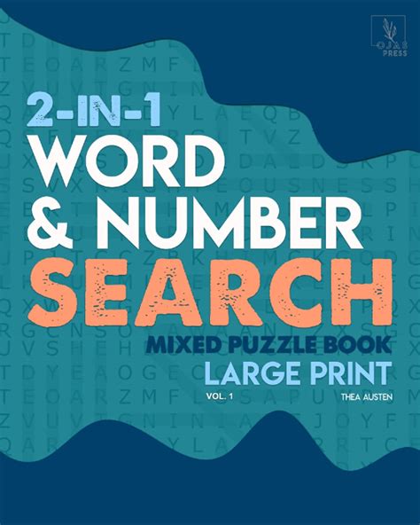 2 In 1 Word And Number Search Mixed Puzzle Book Puzzles For Adults