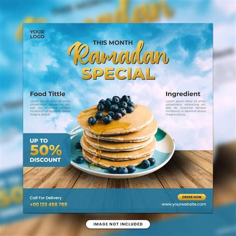 Premium Psd Ramadan Kareem Food Social Media Banner