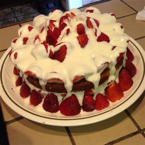 Carry Cake With Strawberries And Whipped Cream Recipe Allrecipes