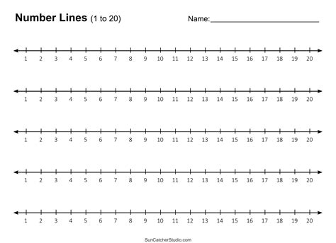 Number Lines Fraction Negative Positive Decimal Blank Diy
