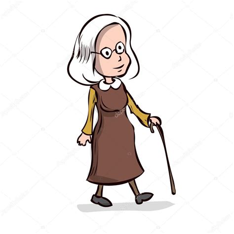 Old Lady Cartoon Character — Stock Vector © Dergriza