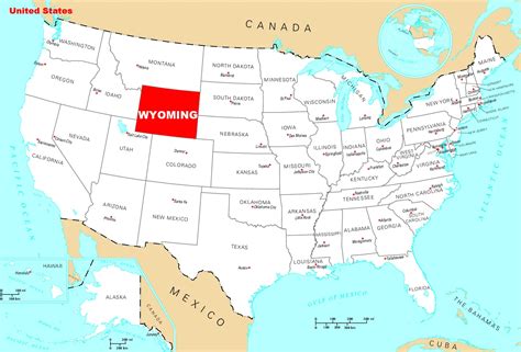 Wyoming Usa Map