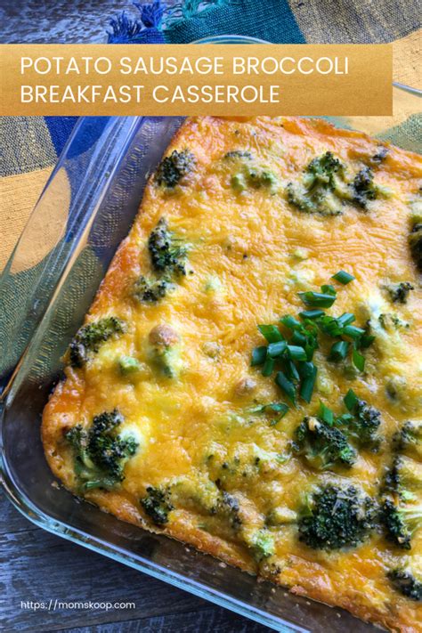 Our hearty au gratin potato casserole recipe includes chopped onions, sharp cheddar cheese and potatoes o'brien. POTATO SAUSAGE BROCCOLI BREAKFAST CASSEROLE - One Dish Kitchen