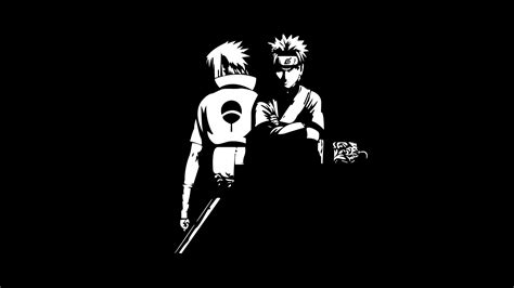 Black And White Wallpaper Of Naruto Uzumaki Sasuke Uchiha K Naruto Download Free Mobile