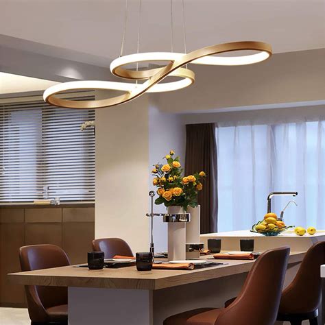 Modern Chandelier Lighting Led Dining Room Dimmable Pendant Light