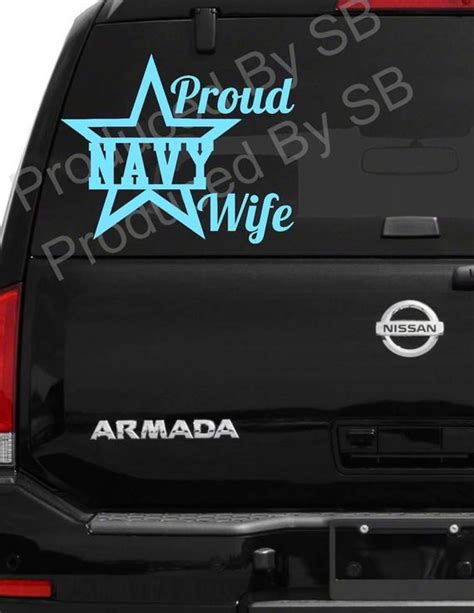 Proud Military Wife Car Decal Navy Wife Car Sticker Lots Of Etsy
