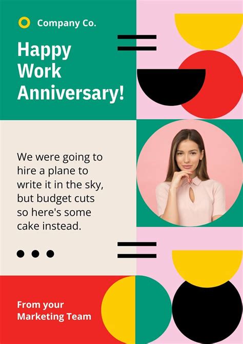 Happy Work Anniversary Quotes Free Poster Template Piktochart