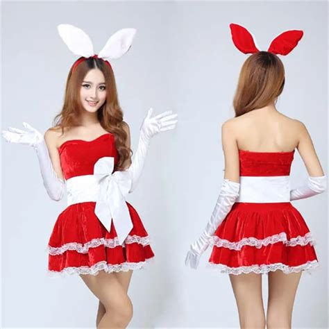 bunny girl costume nightclub performance bunny suits sexy costumes girls cosplay satin top yarn