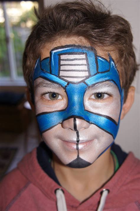 Transformer Optimus Prime Facepaint Fancy Faces By Kaz Superhero