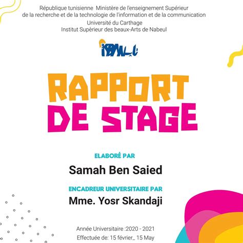 Rapport De Stage Design Graphique 20202021 By Samah Saied Issuu