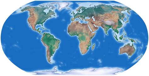 Earth Shaded Relief Map Earth And Space Science Earth From Space