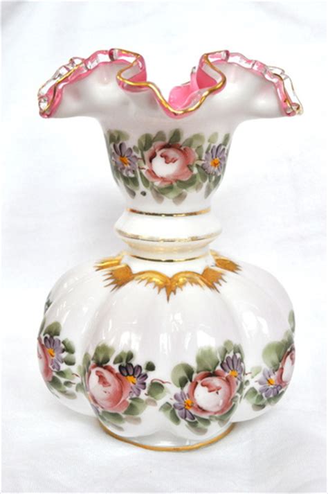 Fenton Rose Pattern Vase Collectors Weekly