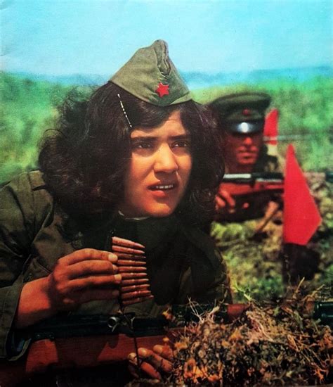 Female Soldier Of The Albanian Peoples Army On Training Female Soldier Albanian People