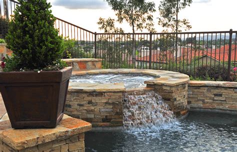 Traditional Pool With Fireplace Traditional Pool Orange County
