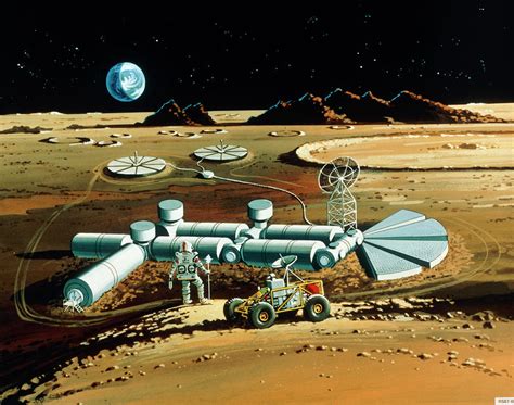 Artists Impression Of Lunar Base Photograph By Us Department Of Energy