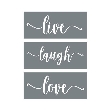 Live Love Laugh Stencils Makely