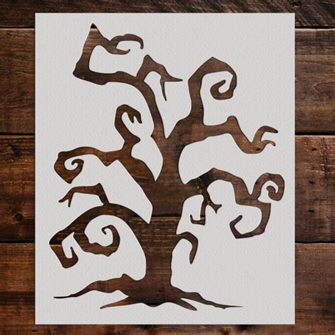 Tree Stencil Reusable Tree Stencil Art Stencil Diy Craft Etsy