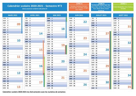 Calendrier Semaine Numéro 2021 Calendrier 2021 Numéros De Semaines