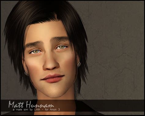 Liliths Simblr Sims Attractive Male Black Hair