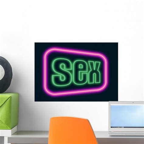 Sex Neon Sign Wall Mural By Wallmonkeys Peel And Stick Graphic 18 In W