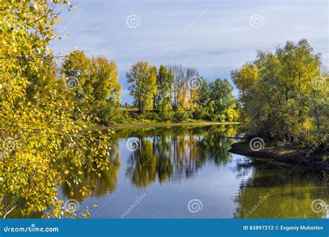Autumn Landscape On The Siberian River Stock Photo Image Of Siberia