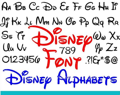 Disney Font Svg Walt Disney Font Svg Disney Font Ttf Disney Etsy