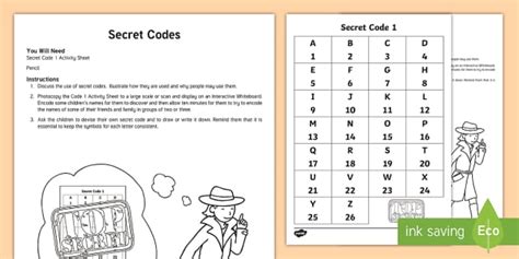 Secret Code Spelling Worksheet Primary Resources Twinkl