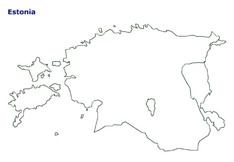 Estonia Map Terrain Area And Outline Maps Of Estonia