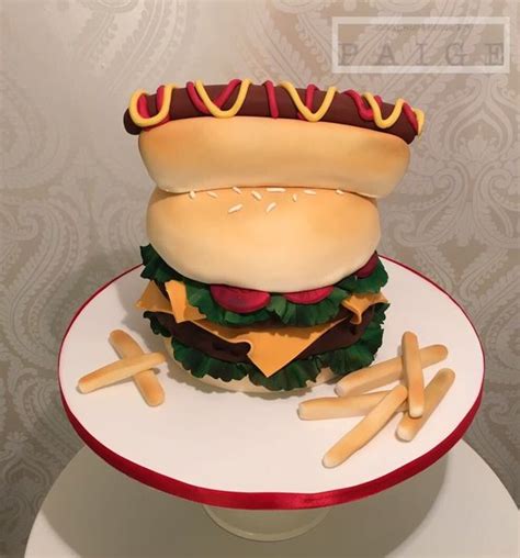 Burger And Hot Dog Designer Cakes By Paige